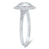 6.5mm Round Diamond Halo Engagement Semi-Mount