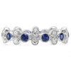 Bezel Set Diamond and Sapphire Eternity Band