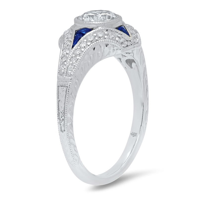 Sapphire and Diamond North Star Engagement Semi-Mount