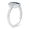 Channel Set Sapphire and Diamond Ring