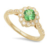 Yellow Gold Diamond and Tsavorite Fashion Mount