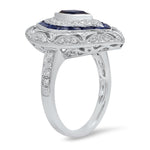 Marquise Cut Sapphire and Diamond Fashion Mount