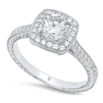 Diamond Halo Engagement Semi-Mount