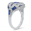 Vintage Inspired Diamond and Sapphire Fashion Mount