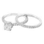 Peg Head Diamond Engagement Set