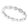 Bezel Set Marquise and Round Diamonds Alternating in Eternity Band