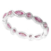 Bezel Set Marquise and Round Pink Sapphire Eternity Band
