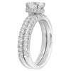 Chevron Prong Set Diamond Engagement Set