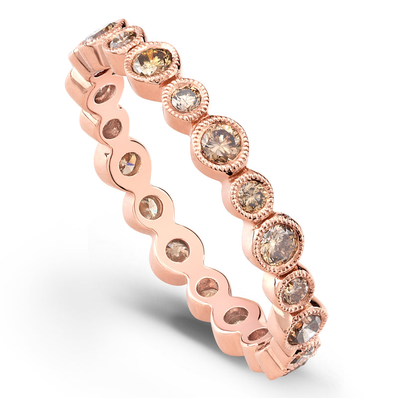 Bezel Set Cognac Diamonds Eternity Band (SML)