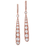 Diamond Drop Down Post-back Earrings