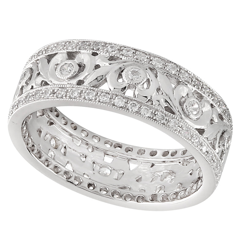 Diamond Floral Eternity Band