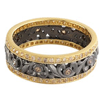 Cognac Diamond Floral Eternity Band