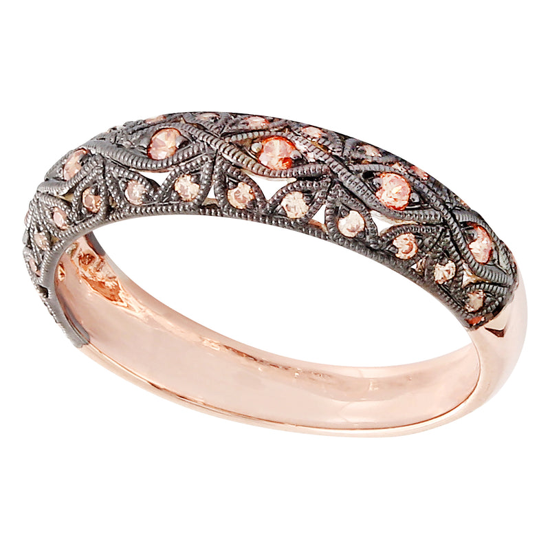 Rose Gold Black Rhodium Plated Band