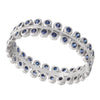 Sapphire Double Bezel Eternity Band