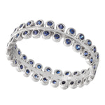 Sapphire Double Bezel Eternity Band