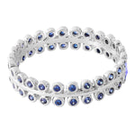 Sapphire Double Bezel Eternity Band