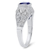 Diamond Floral Sapphire Fashion Mount