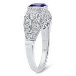 Diamond Floral Sapphire Fashion Mount