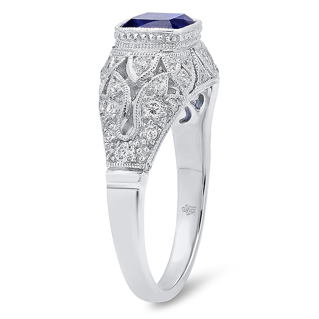 Diamond Floral Sapphire Fashion Mount