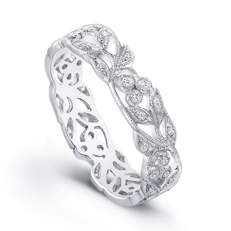 Diamond Floral Eternity Band