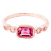 Emerald Cut Pink Tourmaline Fashion Ring