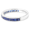 Channel Set French Cut Sapphire Band Halfway Around