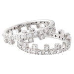 Round Cut Diamonds Puzzle Band