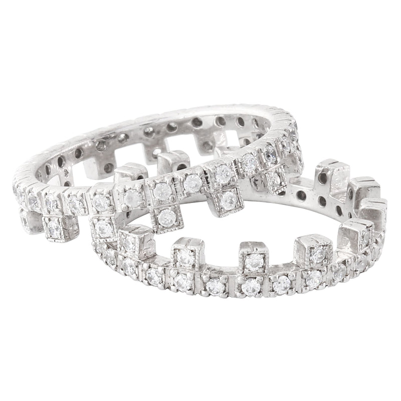 Round Cut Diamonds Puzzle Band