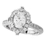 Diamond Oval Halo Engagement Semi-Mount