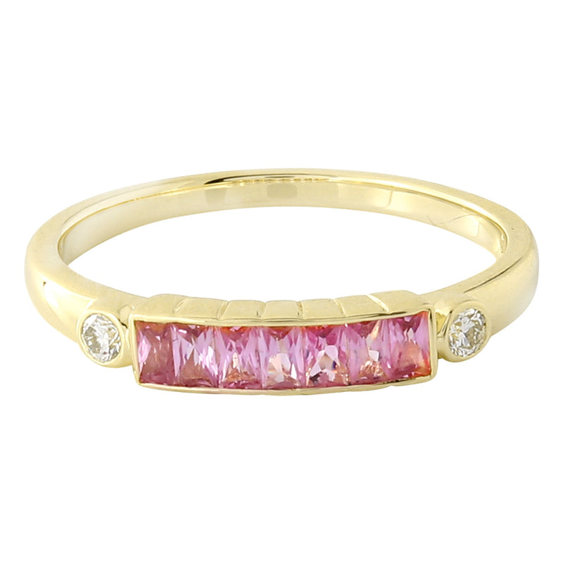 Channel Set Pink Sapphire Fashion Band