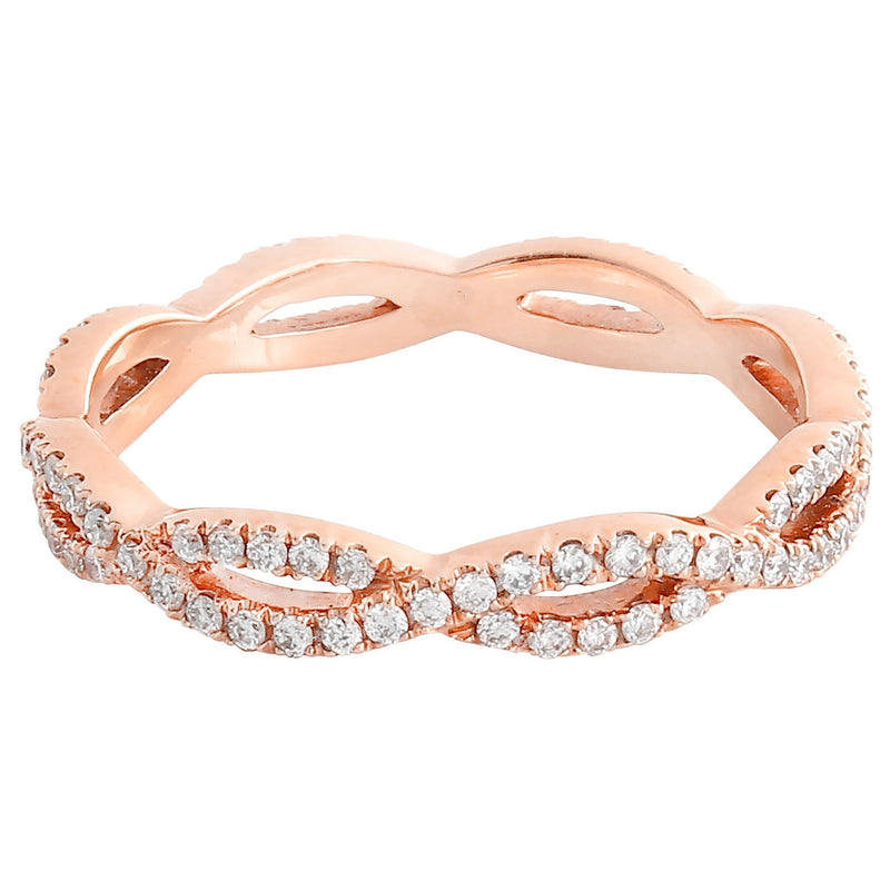 Round Cut Diamonds Eternity Infinity Band