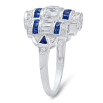 Diamond Baguettes and French Cut Sapphire Mount