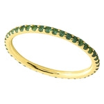 Round Cut Tsavorite Eternity Band