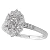 Floral Diamond Halo Engagement Semi-Mount