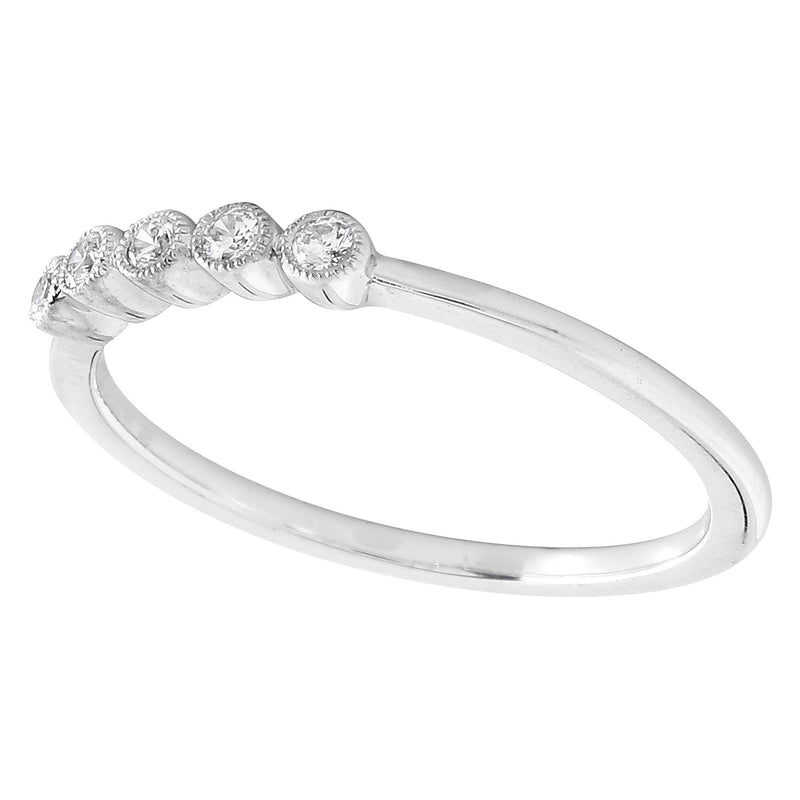 Bezel Set Diamond Fashion Band with Milgrain