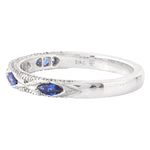 Marquise Sapphire and Diamond Band