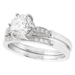 Six Prong Engagement Semi-Mount with Matching Band