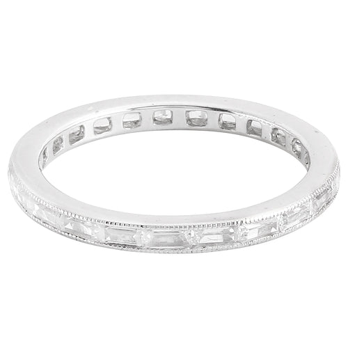 Channel Set Baguette Cut Diamond Eternity Band