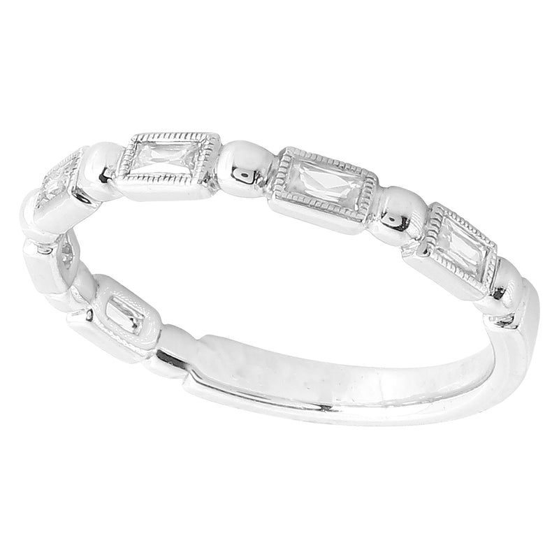Baguette Cut Diamond Band Halfway Around