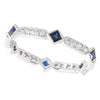 Princess Cut Sapphire and Diamond Eternity Band