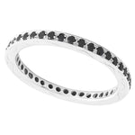 Round Cut Black Diamond Eternity Band
