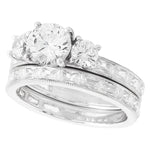 Three Stone Diamond Engagement Set