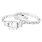 Three Stone Diamond Engagement Set