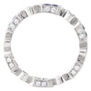 French Cut Sapphire and Diamond Eternity Band