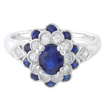 Oval Sapphire and Diamond Fashion Mount