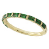 Bar Set Baguette Cut Tsavorite Band Halfway Around