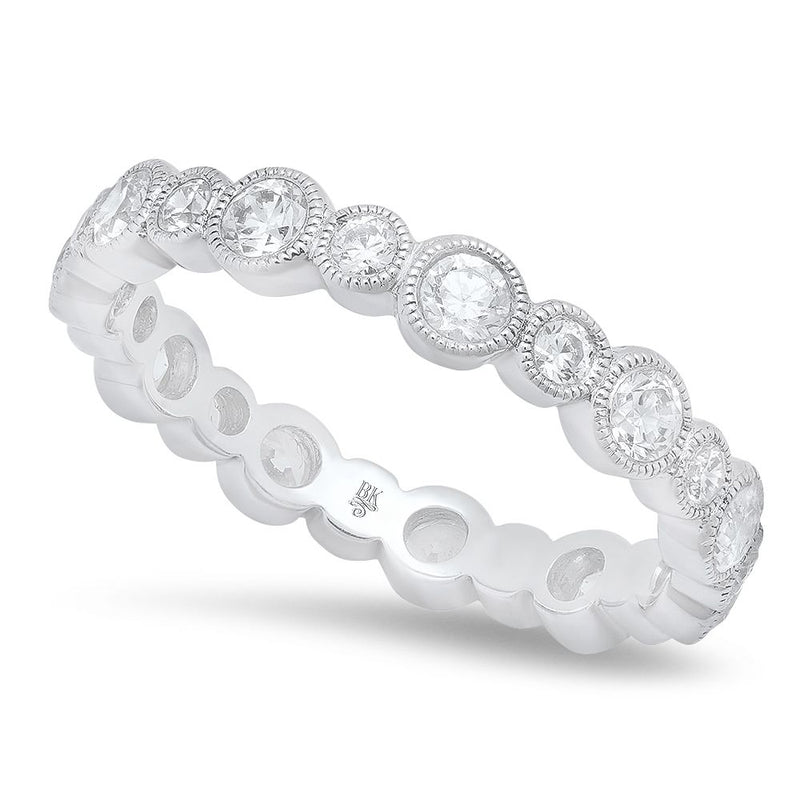 Bezel Set Round Diamonds Eternity Band (MED)