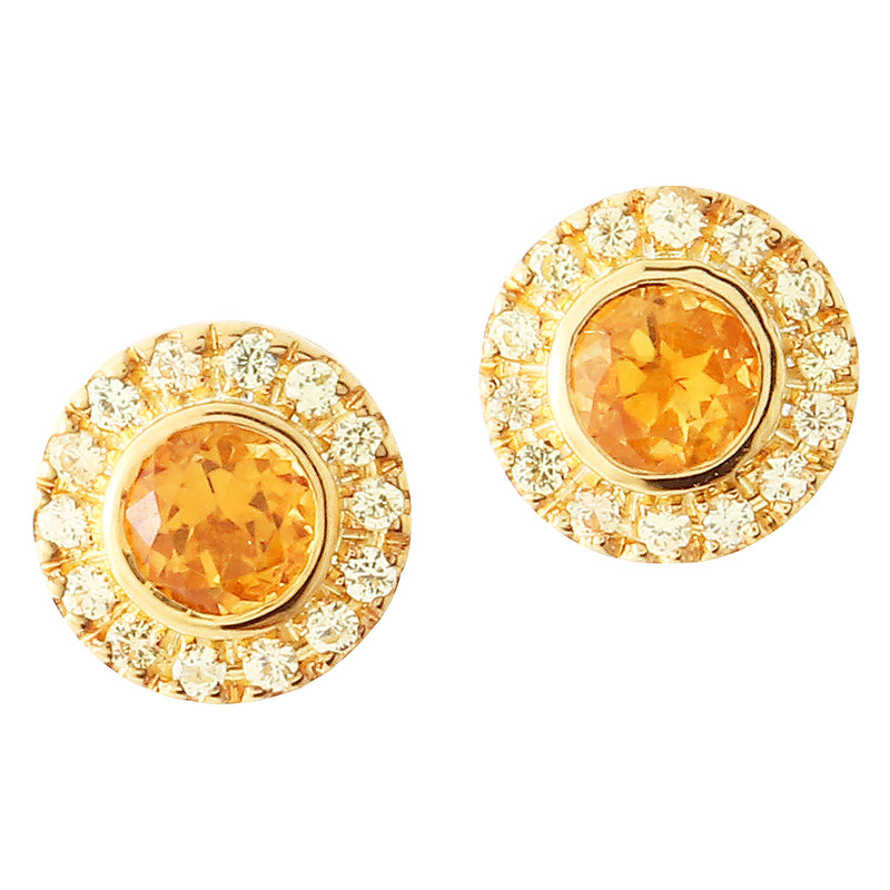 Pop Orange Citrine Gummy Bear Stud Earring