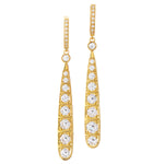 Diamond Drop Down Post-back Earrings