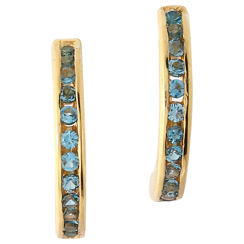 Pop London Blue Huggies Earrings